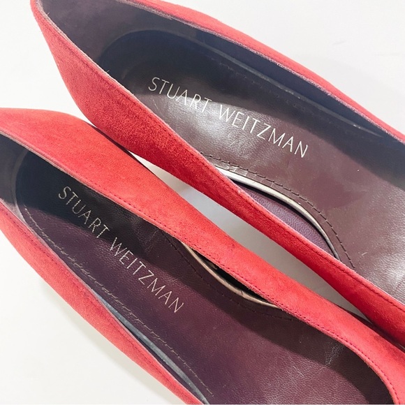 Stuart Weitzman suede red heels - Picture 3 of 7